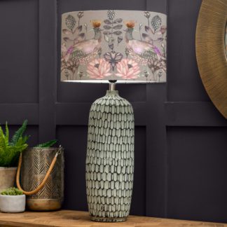 An Image of Stornoway Table Lamp with Ahura Shade Ahura Mauve Purple