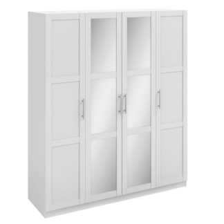 An Image of Sudbury Framed 4 Door Wardrobe White