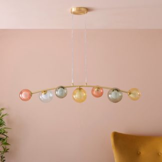 An Image of Eliza 7 Light Dimmable Pendant Light MultiColoured