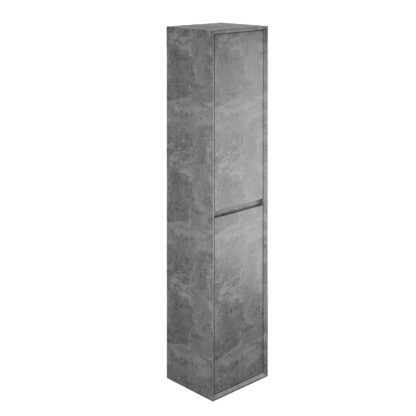 An Image of Madison Handleless Tall Bathroom Storage Unit - Concrete
