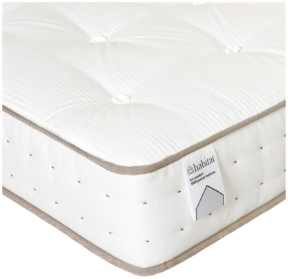 An Image of Habitat Ari Natural 1000 Pocket Comfort Mattress - Kingsize