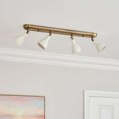 An Image of Wybridge 4 Light Dimmable Spotlight Bar Off-White