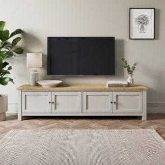 An Image of Olney Extra Wide TV Unit, Stone Stone