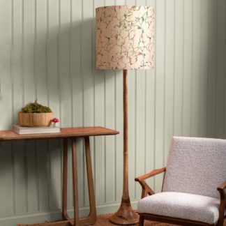 An Image of Kinross Floor Lamp with Carrara Shade Carrara Meadow Green