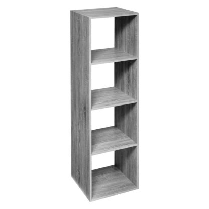 An Image of Mix and Modul Cube Organiser High 4 Shelf Unit White
