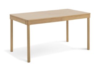An Image of Habitat Nina Solid Birch 6 Seater Dining Table - Natural