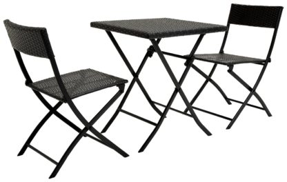 An Image of Argos Home Hereford 2 Seater Folding Metal Garden Bistro Set