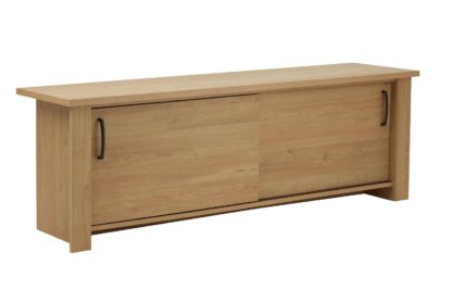 An Image of Argos Home Oakham 2 Door TV Unit - Oak