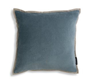 An Image of Habitat Cotton Velvet Cushion - Silver - 43x43cm