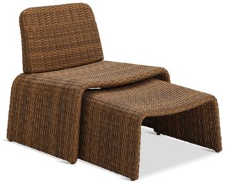 An Image of Habitat Kelham Rattan Garden Chair - Brown