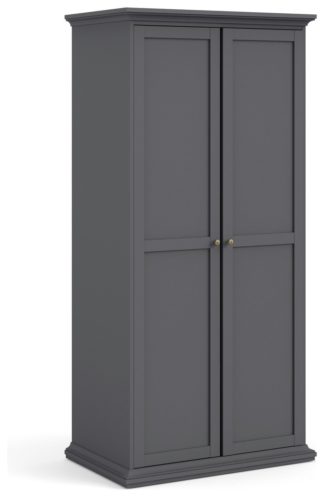 An Image of Tvilum Paris 2 Door Wardrobe - Grey