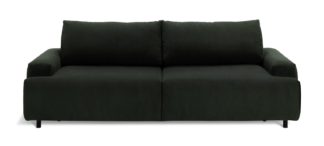 An Image of Habitat Julien Fabric 2 Seater Sofa Bed - Green