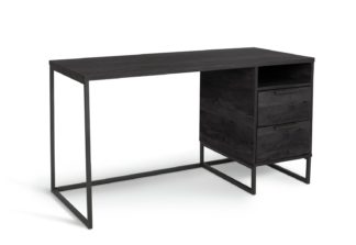 An Image of Habitat Nomad 2 Drawer Office Desk - Black