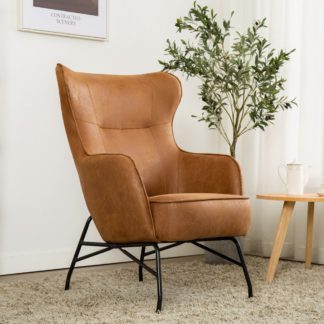 An Image of Mason Faux Leather Armchair Tan