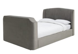 An Image of Argos Home Ella Double TV Bed Frame - Grey