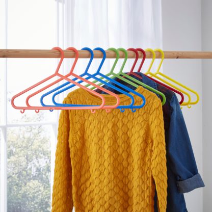 2d3263533bcf81203dbef15b14642e350f026c2a3f407b571fc057365a01ecc1.jpg An Image of Pack of 10 White Baby Clothes Hangers White