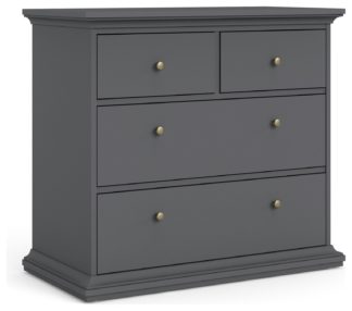 An Image of Tvilum Paris 4 Drawer Chest - Grey