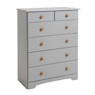 An Image of Argos Home Nordic 4 + 2 Drawer Chest - Grey