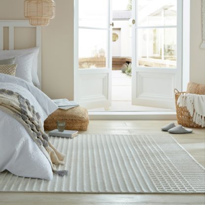 3bfb4bd6a479e768e23736a3ef50276546a56bc24e33f6eb3d55d9a1165bfaf5.jpg An Image of Fletcher Stripe Washable Rug Fletcher Stripe Natural