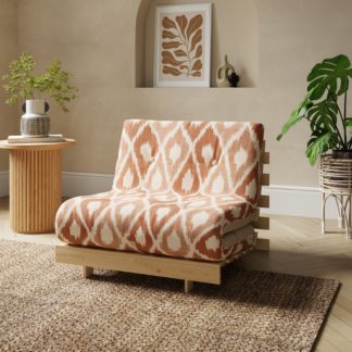 An Image of Mito Single Ikat Futon Butterscotch (Yellow)