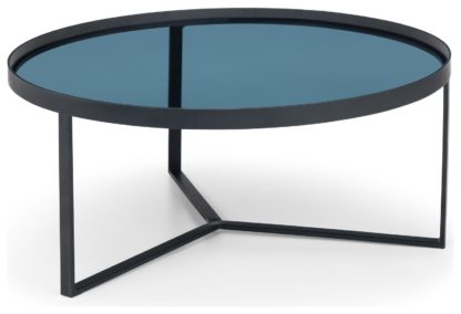 An Image of Julian Bowen Loft Round Coffee Table - Black