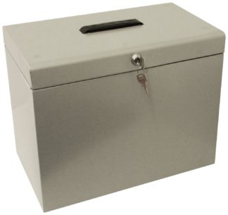An Image of Cathedral A4 Metal File Box - Grey