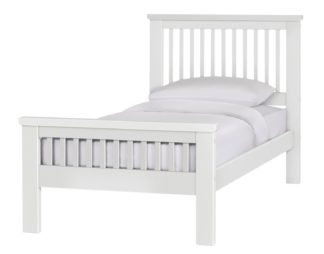 An Image of Argos Home Aubrey Single Wooden Bed Frame - White
