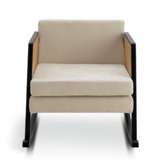 An Image of Habitat Rattan Rocking Chair - Cream