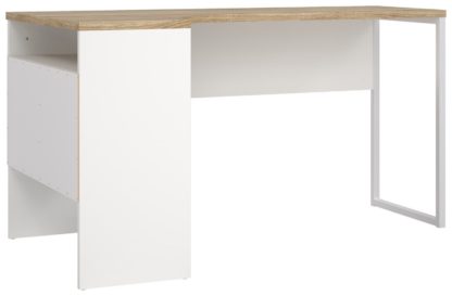 An Image of Tvilum Function Plus 2 Drawer Office Desk- White & Oak