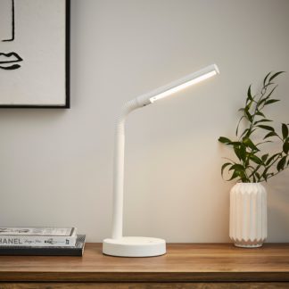 An Image of Modern Metal Rechargeable Touch Table Lamp White
