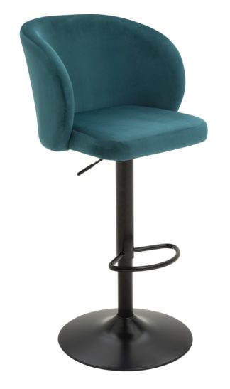 An Image of Argos Home Alice Velvet Bar Stool - Teal