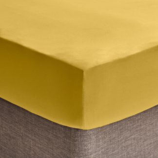 An Image of Super Soft 28cm Fitted Sheet Yellow