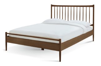 An Image of Habitat Chiltern Spindle Kingsize Wooden Bed Frame - Walnut