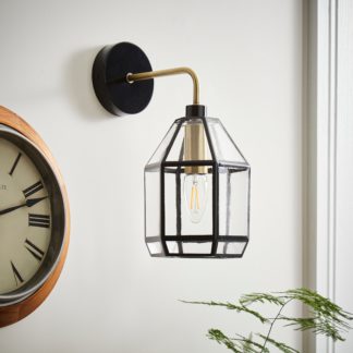 An Image of Industrial Painted Glass Wall Light Clear