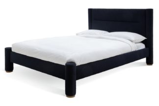 An Image of Habitat Vallero Luxe Kingszie Boucle Bed Frame - Navy