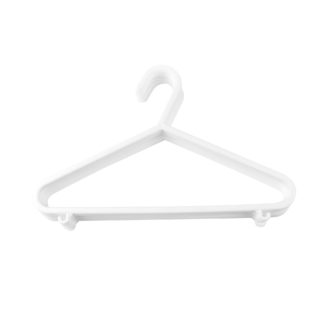 An Image of Pack of 10 White Baby Clothes Hangers White