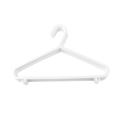5735b141bf142b44f2bb7b9f334c8a6593aa570de07fa549f3cbae3887f03cd1.jpg An Image of Pack of 10 White Baby Clothes Hangers White