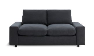 An Image of Habitat Holme Fabric 3 Seater Sofa - Anthracite