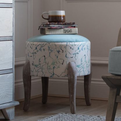 An Image of Finn Cararra Footstool Carrara Rosewater