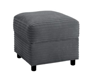An Image of Argos Home Harry Fabric Storage Footstool - Charcoal
