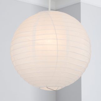 An Image of Paper Lantern 35cm White Easy Fit Pendant White