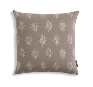 An Image of Habitat Leaf Print Reverse Cushion Cover - 2 Pack - 43x43cm