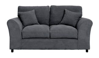 An Image of Argos Home Harry Fabric 2 Seater Sofa Bed - Charcoal