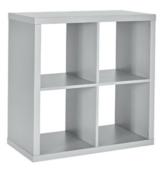 An Image of Habitat Squares Plus 4 Cube Storage Unit - Grey