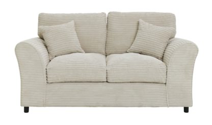 An Image of Argos Home Harry Fabric 2 Seater Sofa Bed - Stone