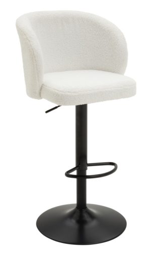 An Image of Argos Home Alice Boucle Bar Stool - White