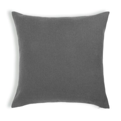 An Image of Habitat Basket Weave Cushion Cover -2 Pack - Grey - 43x43cm