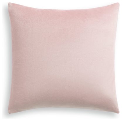 An Image of Habitat Velvet Cushion Cover - 2 Pack - Blush - 43x43cm