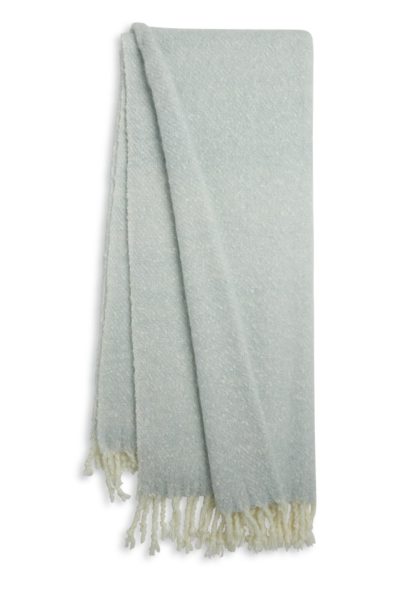 An Image of Habitat Woven Brushed Throw - Blue - 125x150cm