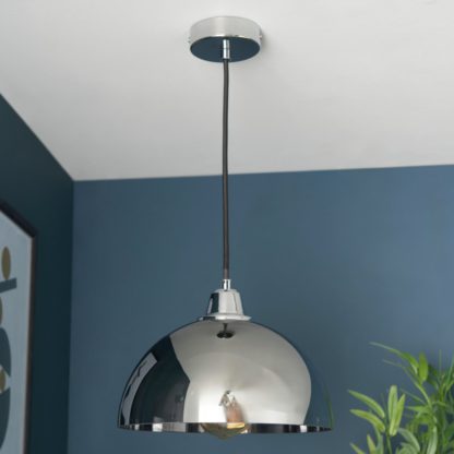 An Image of Shore Light Bartlett Metal & Glass Pendant Light- Smoke Grey